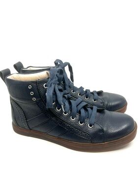 Bed Stu Brentwood Mens 8.5 M EU 41.5 Navy Blue Leather Hi-Top Sneakers